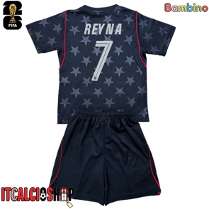 Stati Uniti Giovanni Reyna #7 Seconda Maglia Bambino Mondiali 2026 Manica Corta (+ Pantaloni corti)